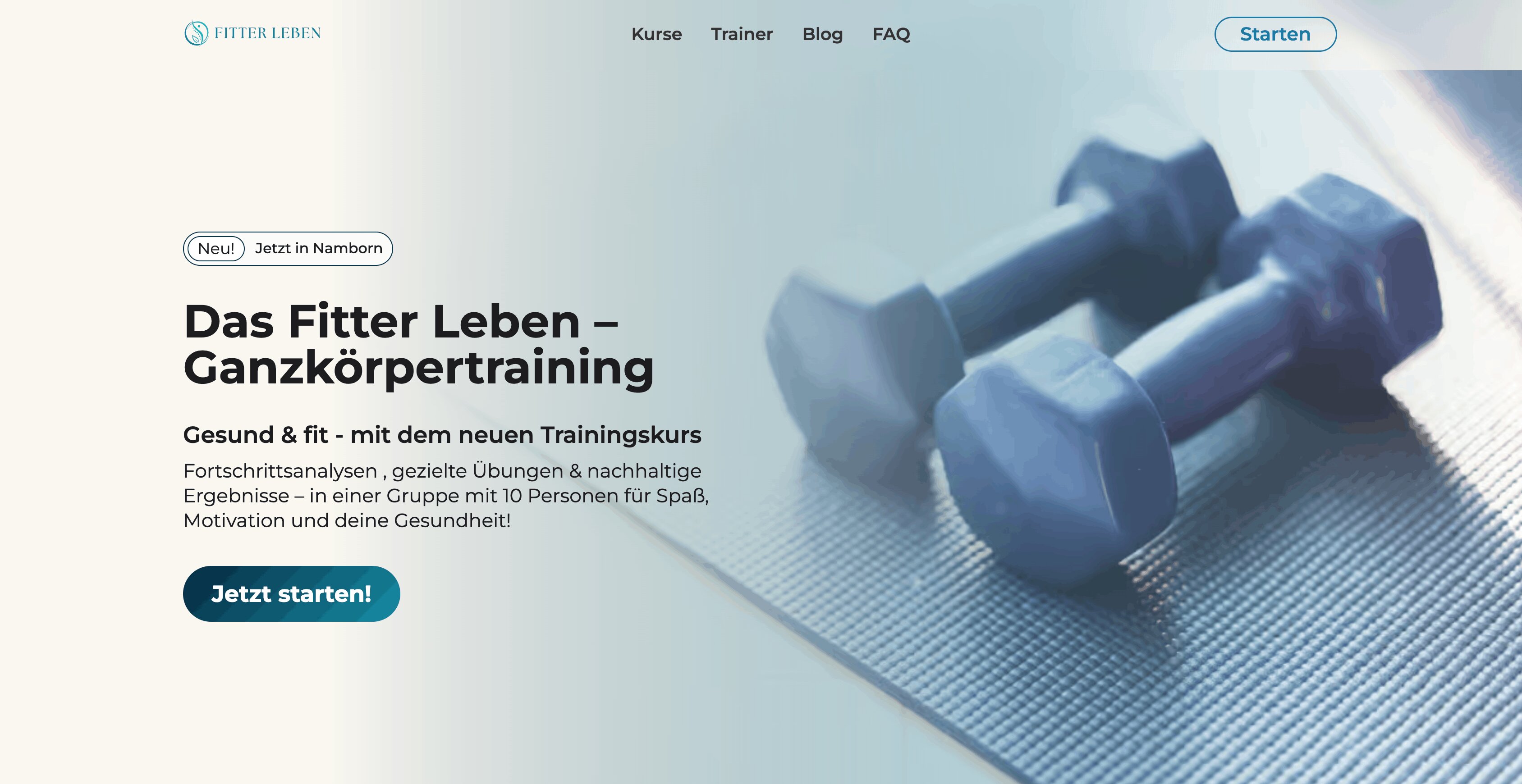 Website Fitter Leben Gesundheitscoaching