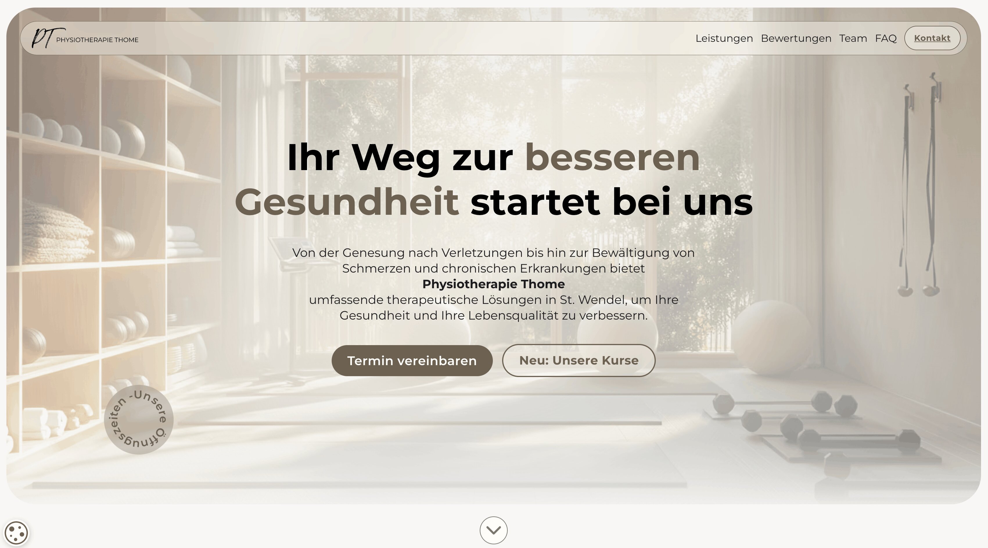 Website Physiotherapie Thome